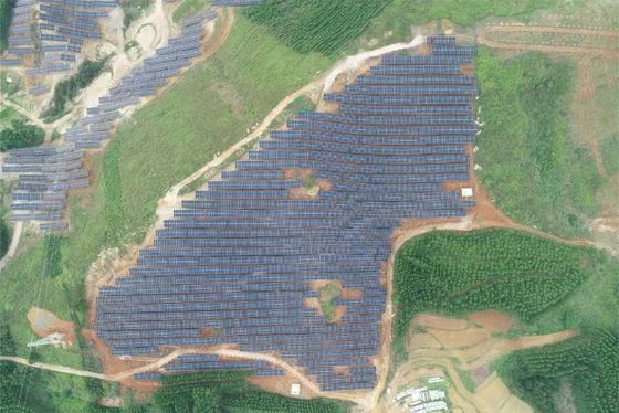 ราคาดี High Clearance Solar Panel Ground Mounting Systems Easy Installation 0-60 Degrees Tilt Angle Up To 1.2m Ground Clearance ออนไลน์