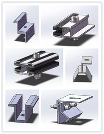 ราคาดี Thin Film Frameless Solar Panel Clamps Semi Flexible Mounting Brackets Anodized Surface ออนไลน์