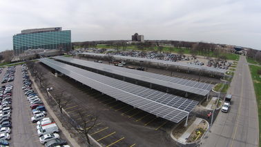 ราคาดี High Strength Carport Solar Systems Galvanized Steel Frame Aluminum Rails ออนไลน์