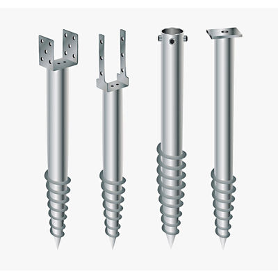 ราคาดี Solar Mounting System Foundation Anti - Corrosion Ground Screw Piles 1800L*76Dmm Hot Dipped Galvanized Spiral Shape ออนไลน์