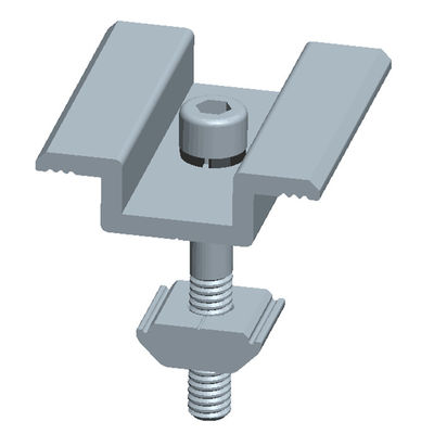 ราคาดี Aluminum 6005-T5 & Sus 304 Anodized SurfaceThin Film Solar Panel Clamps For PV Mounting ออนไลน์