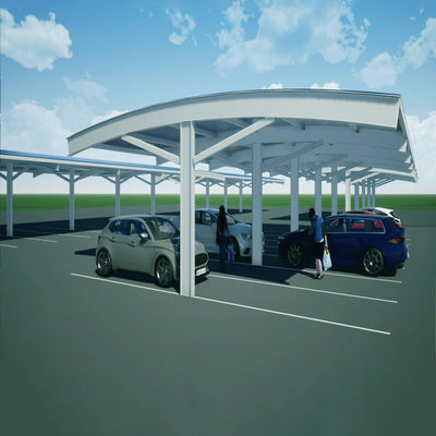 ราคาดี 15deg Tilting BIPV Solar Panel Racking Systems For Carport ออนไลน์