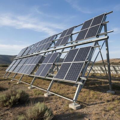 ราคาดี ระบบติดตั้งแผงโซลาร์เซลล์บนพื้นดินแบบวางแนวนอนหรือแนวตั้ง พร้อมระยะห่างจากพื้นสูงสุด 1.2 เมตร และระยะห่างจากพื้นถึงโครงสร้าง 8 ถึง 15 ฟุต โดยทั่วไป ออนไลน์