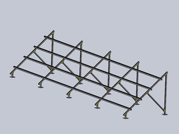 ราคาดี Galvanized Base Ground Mounted Solar PV Systems , Metal  Photovoltaic Mounting System ออนไลน์