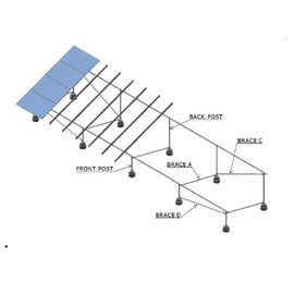 ราคาดี Turnkey Solar Panel Ground Mounting Systems Hot - Galvanized Steel 130mph Wind Load ออนไลน์