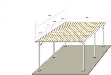 ราคาดี PV Garage Canopy Solar Carport Structures , Anodized Galvanized Racks Solar Parking Lot ออนไลน์
