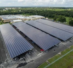 ราคาดี Double Row Solar Car Parking SS304 Carport Solar Mounting Structure Waterproof Adjustable Metal PV Panel Support System ออนไลน์