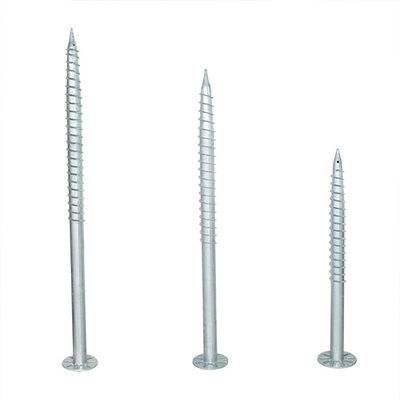 ราคาดี Ground Silver Screw Piles Q235 Galvanized Steel 76MM Helical Earth for Solar Ground Mounting Systems ออนไลน์