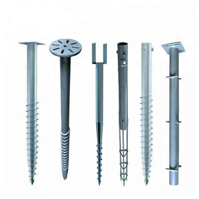 ราคาดี Hot Dipped Galvanized Spiral Shape Ground Screw Piles 1000~3500mm Length ออนไลน์