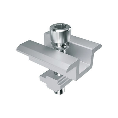 ราคาดี No Drilling Frameless Aluminum Mid End Solar Panel Clamps Mounting Kits ออนไลน์