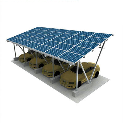 ราคาดี Galvanized Metal Solar Power Parking Lot Carport Structures 5deg-15deg ออนไลน์
