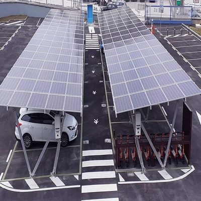 ราคาดี 5deg 10deg 15deg Galvanized Residential Solar Carport Structures ออนไลน์