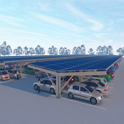 ราคาดี Corrosion Resistant Anodized Solar Parking Lot Structures Snow Load 30psf ออนไลน์
